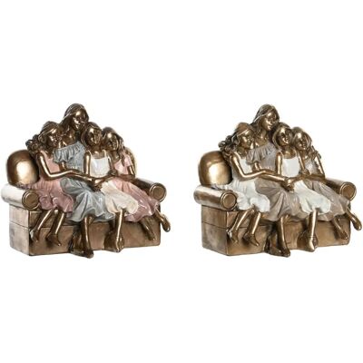 Figurine Décorative DKD Home Decor Rose Doré Blanc - Objet de Décoration Figurine Décorative DKD Home Decor Rose Doré Blanc - Objet de Décoration