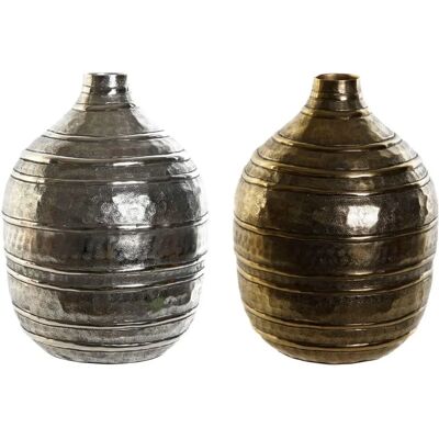 Wazon DKD Home Decor Srebrny Złoty Aluminium Nowoczesny - 20x20x28,5cm Zestaw 2 Wazon DKD Home Decor Srebrny Złoty Aluminium Nowoczesny - 20x20x28,5cm Zestaw 2