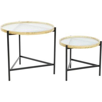 Fijalo Meti MB205550 - Ensemble de 2 Tables - Noir - Publicité Fijalo Meti MB205550 - Ensemble de 2 Tables - Noir - Publicité