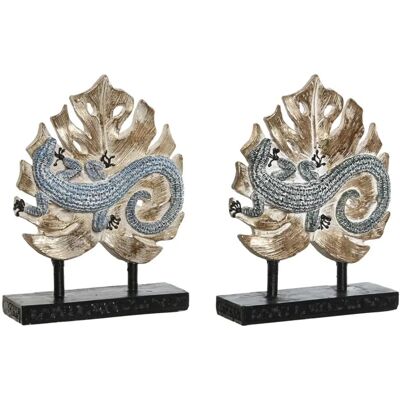 Figure décorative DKD Home Decor Lézard Tropical Bleu Turquoise - 14,5cm Figure décorative DKD Home Decor Lézard Tropical Bleu Turquoise - 14,5cm