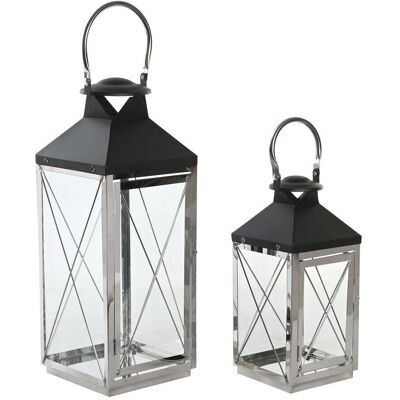 Lanterne de rue DKD Home Decor Noir en Acier - Lampe de rue moderne en cristal et acier 18 x 18 x 43 cm Lanterne de rue DKD Home Decor Noir en Acier - Lampe de rue moderne en cristal et acier 18 x 18 x 43 cm