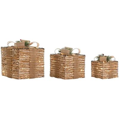 DKD Home Decor Natürlich 25x25x25 cm Weihnachtskugel - Weihnachten DKD Home Decor Natürlich 25x25x25 cm Weihnachtskugel - Weihnachten