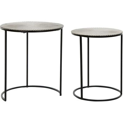 Tables d'appoint DKD Home Decor - Ensemble de 2 - Aluminium Moderne Tables d'appoint DKD Home Decor - Ensemble de 2 - Aluminium Moderne