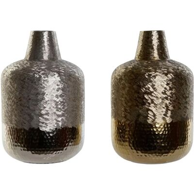 DKD Home Decor Gold Silber Aluminium Moderne Vase - 22 x 22 x 33 cm DKD Home Decor Gold Silber Aluminium Moderne Vase - 22 x 22 x 33 cm