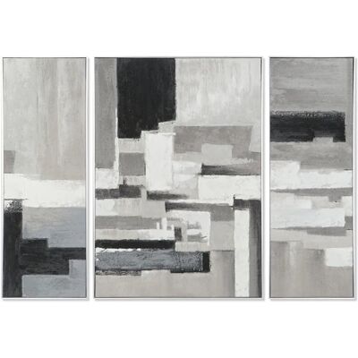 Ensemble de 3 tableaux abstraits modernes DKD Home Decor - 140x3,5x100cm Ensemble de 3 tableaux abstraits modernes DKD Home Decor - 140x3,5x100cm