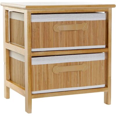 DKD Home Decor Commode en bambou naturel en bois de paulownia - Publicité DKD Home Decor Commode en bambou naturel en bois de paulownia - Publicité