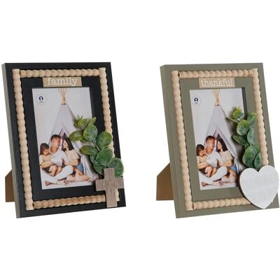 Cadre Photo Esprit Noir Vert Naturel MDF Bois Scandinave 16x2x21 cm Cadre Photo Esprit Noir Vert Naturel MDF Bois Scandinave 16x2x21 cm