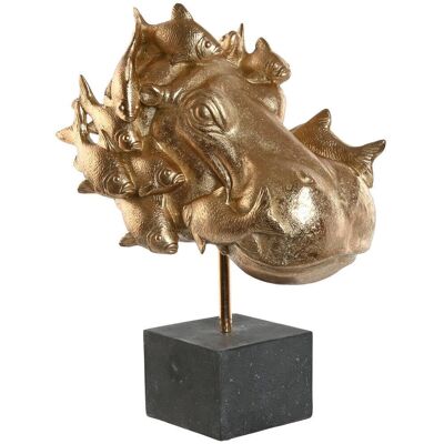 Hippopotame Noir et Or Esprit - Figurine Décorative Hippopotame Noir et Or Esprit - Figurine Décorative