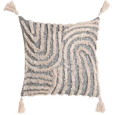 Esprit Gråvit Tupsar Boho Kudde - Kudde Esprit Gråvit Tupsar Boho Kudde - Kudde