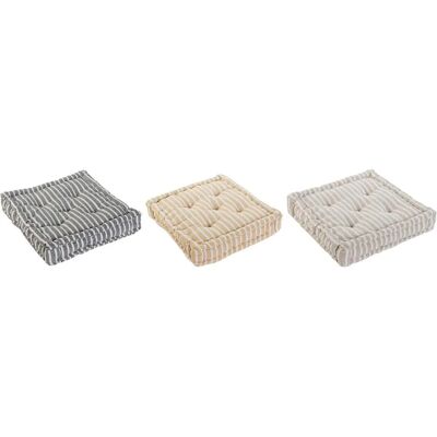 Coussin Esprit Jaune Beige Méditerranéen - Lot de 3 Coussin Esprit Jaune Beige Méditerranéen - Lot de 3