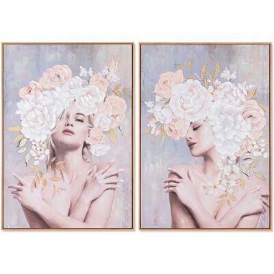 Quadri Moderni Fiori ESPRIT - 2 Unità Quadri Moderni Fiori ESPRIT - 2 Unità