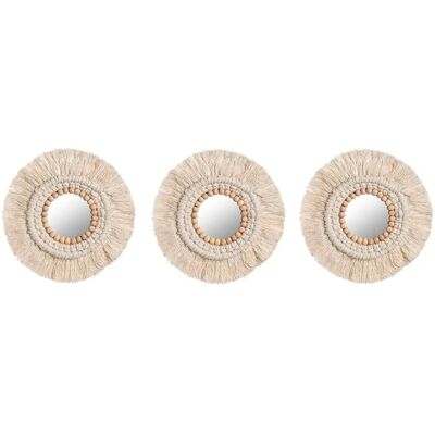 ESPRIT Wit Boho Spiegel Set - Set van 3 spiegels ESPRIT Wit Boho Spiegel Set - Set van 3 spiegels