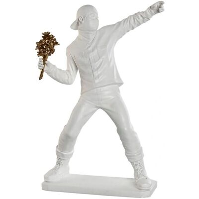 Figura Decorativa ESPRIT Blanco Dorado - Decoración para el Hogar Figura Decorativa ESPRIT Blanco Dorado - Decoración para el Hogar