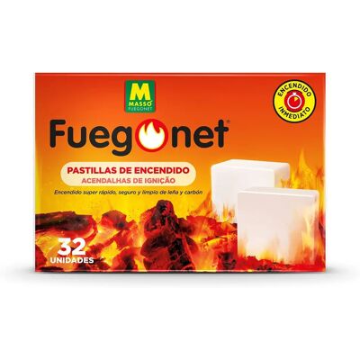 Massó Allume-feu - 32 unités - Allumage rapide - Pour barbecue et cheminée - Publicité Massó Allume-feu - 32 unités - Allumage rapide - Pour barbecue et cheminée - Publicité