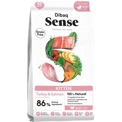 Dibaq Sense Cat Grain Free Kitten Pavo y Salmón - Comida para gatos Dibaq Sense Cat Grain Free Kitten Pavo y Salmón - Comida para gatos