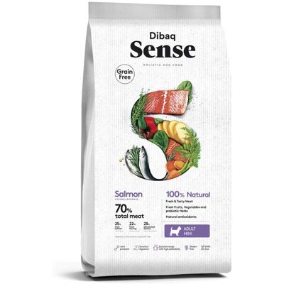 Dibaq Sense Saumon Nourriture Chien Races Petites - Sans Céréales - Publicité Dibaq Sense Saumon Nourriture Chien Races Petites - Sans Céréales - Publicité