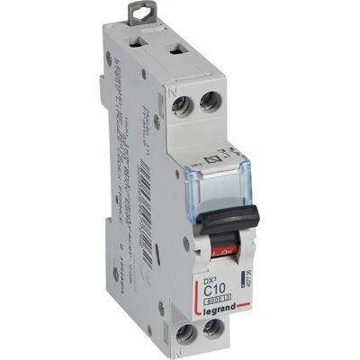 Interruptor magnetotérmico Legrand DX3 P/N - 1 Módulo - Negro Interruptor magnetotérmico Legrand DX3 P/N - 1 Módulo - Negro