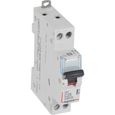 Legrand DX3 P + N C25 1 Módulo - Interruptor Automático Legrand DX3 P + N C25 1 Módulo - Interruptor Automático