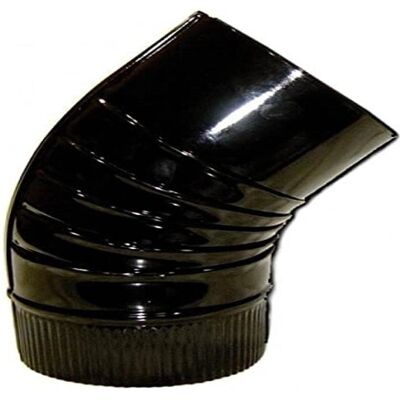 Codo de Acero Vitrificado 45° - Pieza de Estufa Codo de Acero Vitrificado 45° - Pieza de Estufa