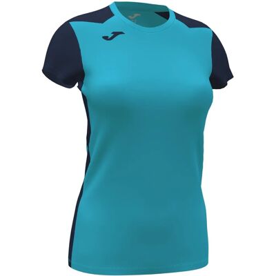 T-Shirt Joma Record II Turquoise/Bleu Marine Manches Courtes - T-Shirt - Publicité T-Shirt Joma Record II Turquoise/Bleu Marine Manches Courtes - T-Shirt - Publicité