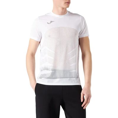 T-shirt de fitness blanc JOMA S à jacquard respirant - Publicité T-shirt de fitness blanc JOMA S à jacquard respirant - Publicité
