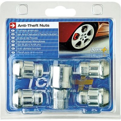 Car + Kerékzáranyák készlet 4 db - Bűnözés elleni védelem - Típus B Car + Kerékzáranyák készlet 4 db - Bűnözés elleni védelem - Típus B