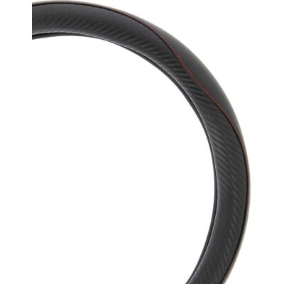 Housse de Volant Race Sport - 37-39 cm - Noir avec Surpiqûres Rouges Housse de Volant Race Sport - 37-39 cm - Noir avec Surpiqûres Rouges