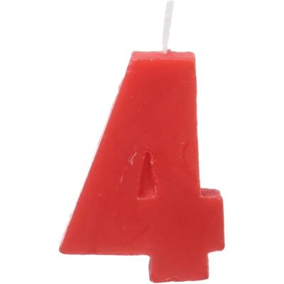 Bougie Rouge No 4 - 5x3,5 cm - Bougie Bougie Rouge No 4 - 5x3,5 cm - Bougie