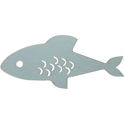 Bigbuy Home Art Murale Requin - 36,2x15,88 cm - Métal Bleu Clair Bigbuy Home Art Murale Requin - 36,2x15,88 cm - Métal Bleu Clair