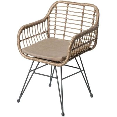Bigbuy Home Ariki Stół Ogrodowy - Syntetyczny Rattan Stal Grafit Bigbuy Home Ariki Stół Ogrodowy - Syntetyczny Rattan Stal Grafit