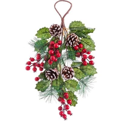 BigBuy Décor de Porte de Noël - Noël, Rouge, Vert, Plastique Naturel BigBuy Décor de Porte de Noël - Noël, Rouge, Vert, Plastique Naturel