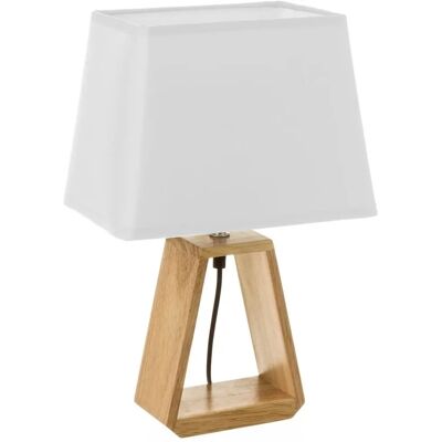 Dcasa Vitta Lampe de table de nuit - Style nordique - Bois & Abat-jour en tissu - Publicité Dcasa Vitta Lampe de table de nuit - Style nordique - Bois & Abat-jour en tissu - Publicité