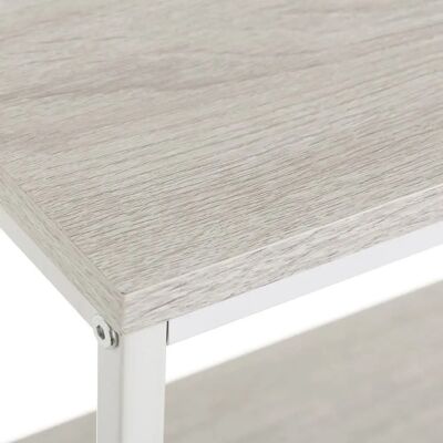 Étagère Blanche en Métal et Bois Lolahome - 3 Niveaux - Style Nordique - Publicité Étagère Blanche en Métal et Bois Lolahome - 3 Niveaux - Style Nordique - Publicité
