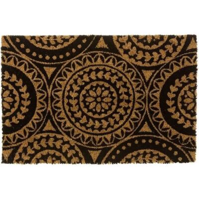BAKAJI - Tapis Mandala Rectangulaire en Fibre de Coco - 60x40cm - Beige et Marron - Publicité BAKAJI - Tapis Mandala Rectangulaire en Fibre de Coco - 60x40cm - Beige et Marron - Publicité