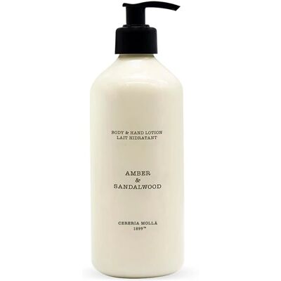 Cereria Mollá Lotion Corps & Mains Ambre & Santal - 500 ml - Publicité Cereria Mollá Lotion Corps & Mains Ambre & Santal - 500 ml - Publicité