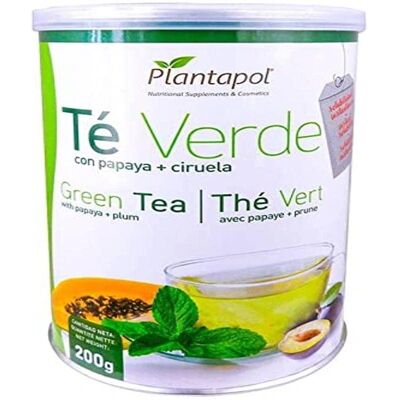 Thé Vert Papaye Prune Plantapol - 200g - Publicité Thé Vert Papaye Prune Plantapol - 200g - Publicité