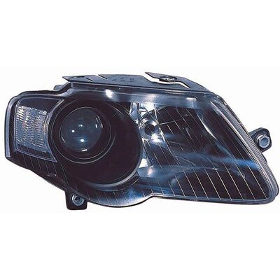 Farol VW Passat B6 - Direito, H7/W5W, Elétrico, Interior Preto Farol VW Passat B6 - Direito, H7/W5W, Elétrico, Interior Preto