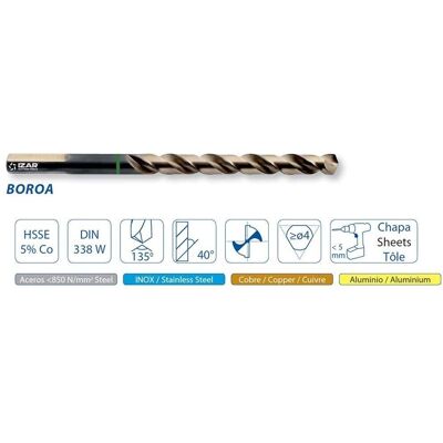 IZAR Modelo 1021 Broca - Multiuso HSS-Cobalto 5% 2,5mm IZAR Modelo 1021 Broca - Multiuso HSS-Cobalto 5% 2,5mm