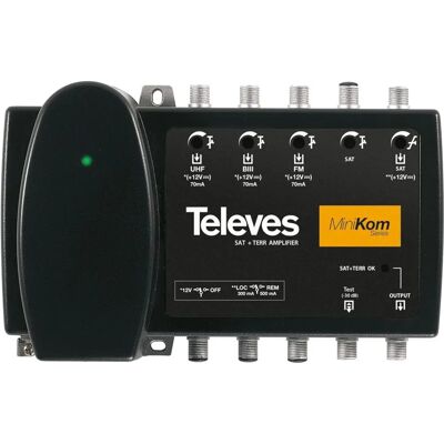 Amplificateur Central TV Televes - 4E/1S - Contrôle Signal Amplificateur Central TV Televes - 4E/1S - Contrôle Signal