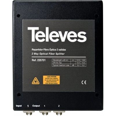 Televes OVT2N - Répartiteur Optique 2 Sorties - Répartiteur Televes OVT2N - Répartiteur Optique 2 Sorties - Répartiteur