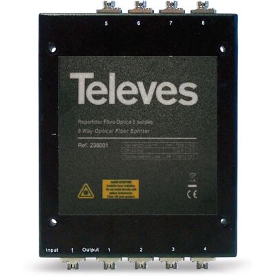 Televes OVT8N Kabelsplitter - Optisch 8-Wege, Schwarz Televes OVT8N Kabelsplitter - Optisch 8-Wege, Schwarz