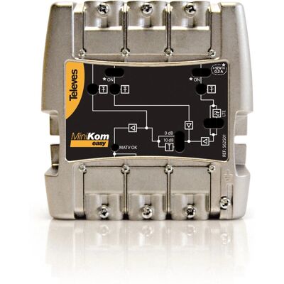 Amplificador de Sinal de TV Preisner MVNF344LTE - Compacto, Proteção LTE Amplificador de Sinal de TV Preisner MVNF344LTE - Compacto, Proteção LTE
