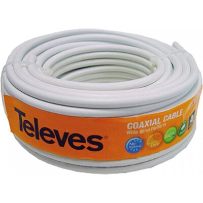 Televes 435501 Cable Coaxial - 20m Blanco Televes 435501 Cable Coaxial - 20m Blanco