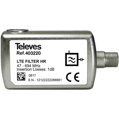 Televes Model 403220filtros Lte/5g Wysoki odrzut - Filtr sygnału Televes Model 403220filtros Lte/5g Wysoki odrzut - Filtr sygnału