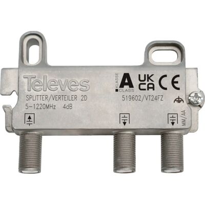 Televes Acier inoxydable 519602 Diviseur de câble - Diviseur de câble Televes Acier inoxydable 519602 Diviseur de câble - Diviseur de câble