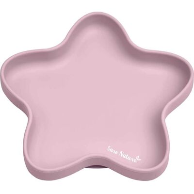 Plato de Silicona Saro Estrella 4m+ Rosa - Plato Plato de Silicona Saro Estrella 4m+ Rosa - Plato