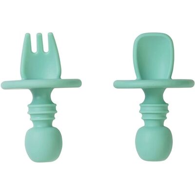 Conjunto de Talheres para Bebês Saro - Verde, 4+ Meses, Seguro, Sem BPA Conjunto de Talheres para Bebês Saro - Verde, 4+ Meses, Seguro, Sem BPA