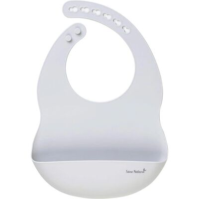 Saro Baby - Babador de Silicone Nórdico Cinza - Babador para bebê Saro Baby - Babador de Silicone Nórdico Cinza - Babador para bebê