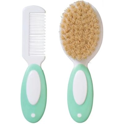 Ensemble de Soins pour Bébé Saro - Brosse à poils naturels & Peigne à dents arrondies - Publicité Ensemble de Soins pour Bébé Saro - Brosse à poils naturels & Peigne à dents arrondies - Publicité