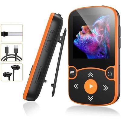 AGPTEK - Clip - 32GB - Orange - MP3 player - Publicité AGPTEK - Clip - 32GB - Orange - MP3 player - Publicité